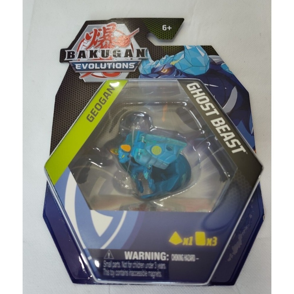 Bakugan Evolutions Geogan Ghost Beast Action Figure Brand New Ability Cards SEE